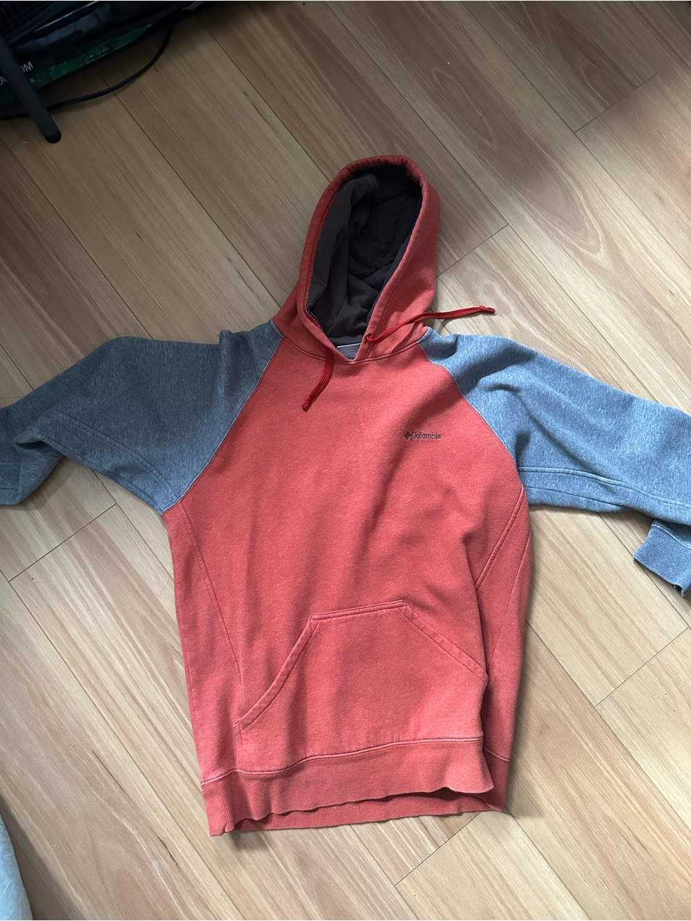 Columbia Men’s Two-Tone Hooded Sweatshirt - Rust & Gray